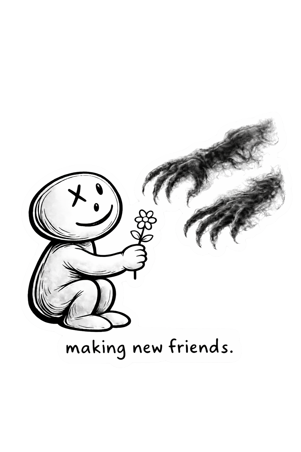 Little Dude — Making New Friends Sticker